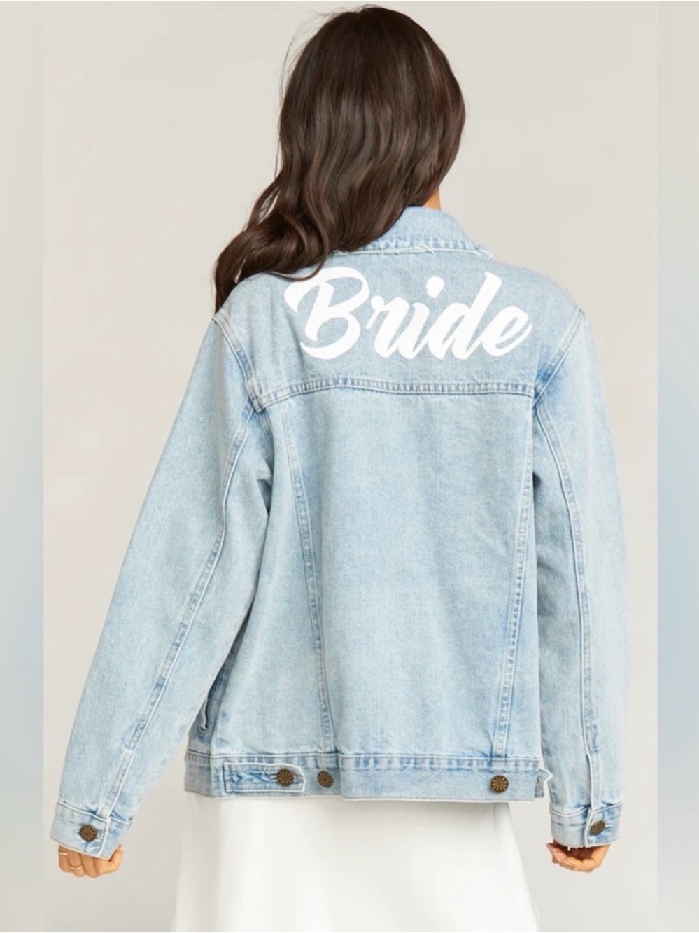 Light Blue 'Bride' Denim Jacket Bridal Dover Denim Jacket